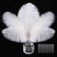 thumbnail image 1 of Plumas de avestruz blancas SOGUGOM 30 piezas 20‑25 cm, 1 of 6