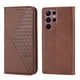 thumbnail image 1 of Funda Flip FOXDOCK para Samsung Galaxy S23 Ultra , Estilo Billetera con Diseño Rombo, Correa de Mano y Soporte, Uso Diario, 1 of 6