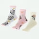 thumbnail image 1 of Tripack Calcetines Niña Rosado Flores Minnie Disney, 1 of 11