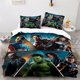 thumbnail image 1 of Cartoon Marvels Bedding Sets,Anime Avengers Hulk Iron Man Duvet Cover Set, Children Bed Linened Twin Size Bed Sheets, 1 of 5