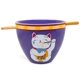thumbnail image 1 of Set de vajilla Boom Trendz Bowl Bop Purple Lucky Cat Japan, 1 of 8