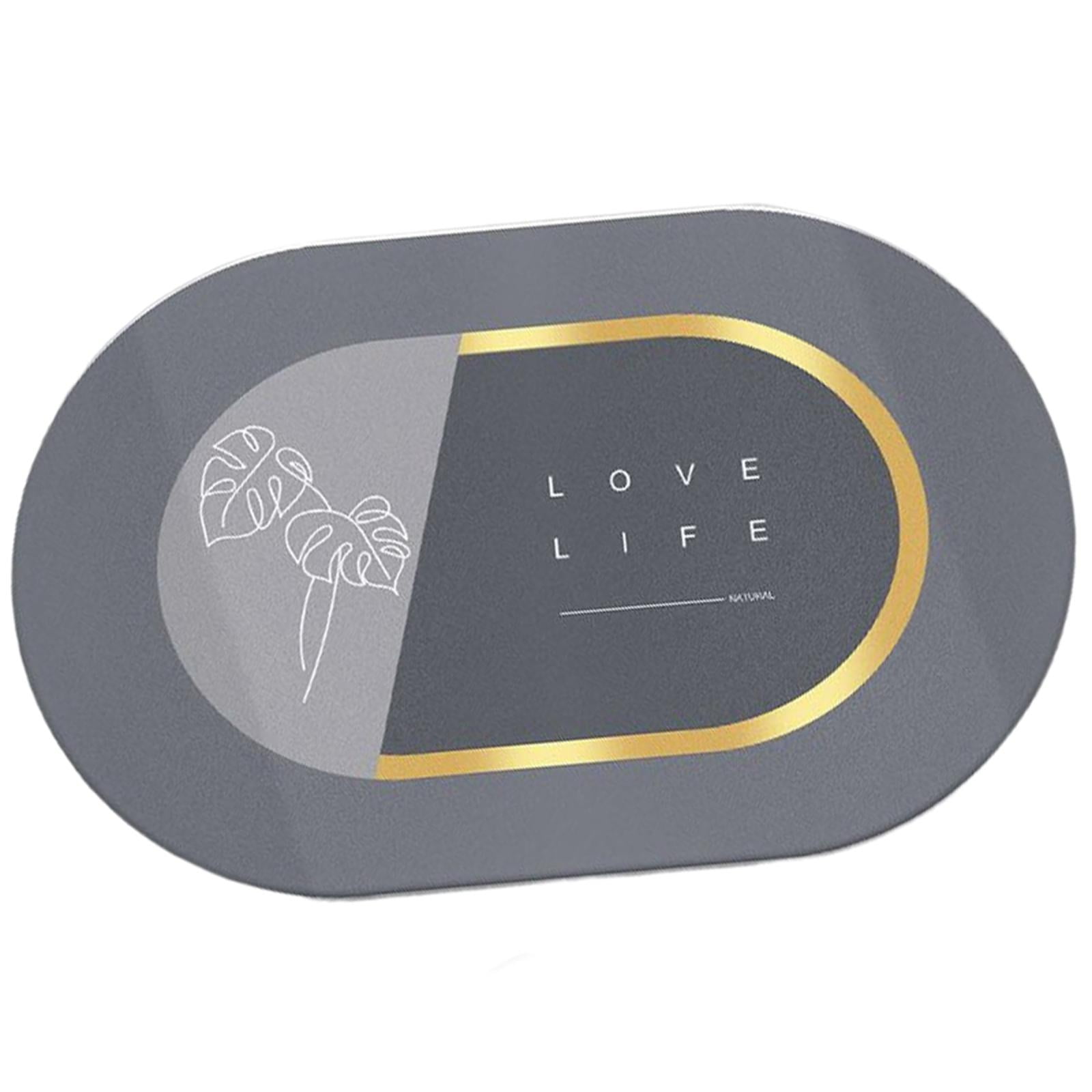 Bothyi - Alfombra De Ducha De 60x40 Cm, Alfombra Con Respaldo De Goma, Secado Rápido, Suave Para Entrada, Cocina, Vida Amorosa