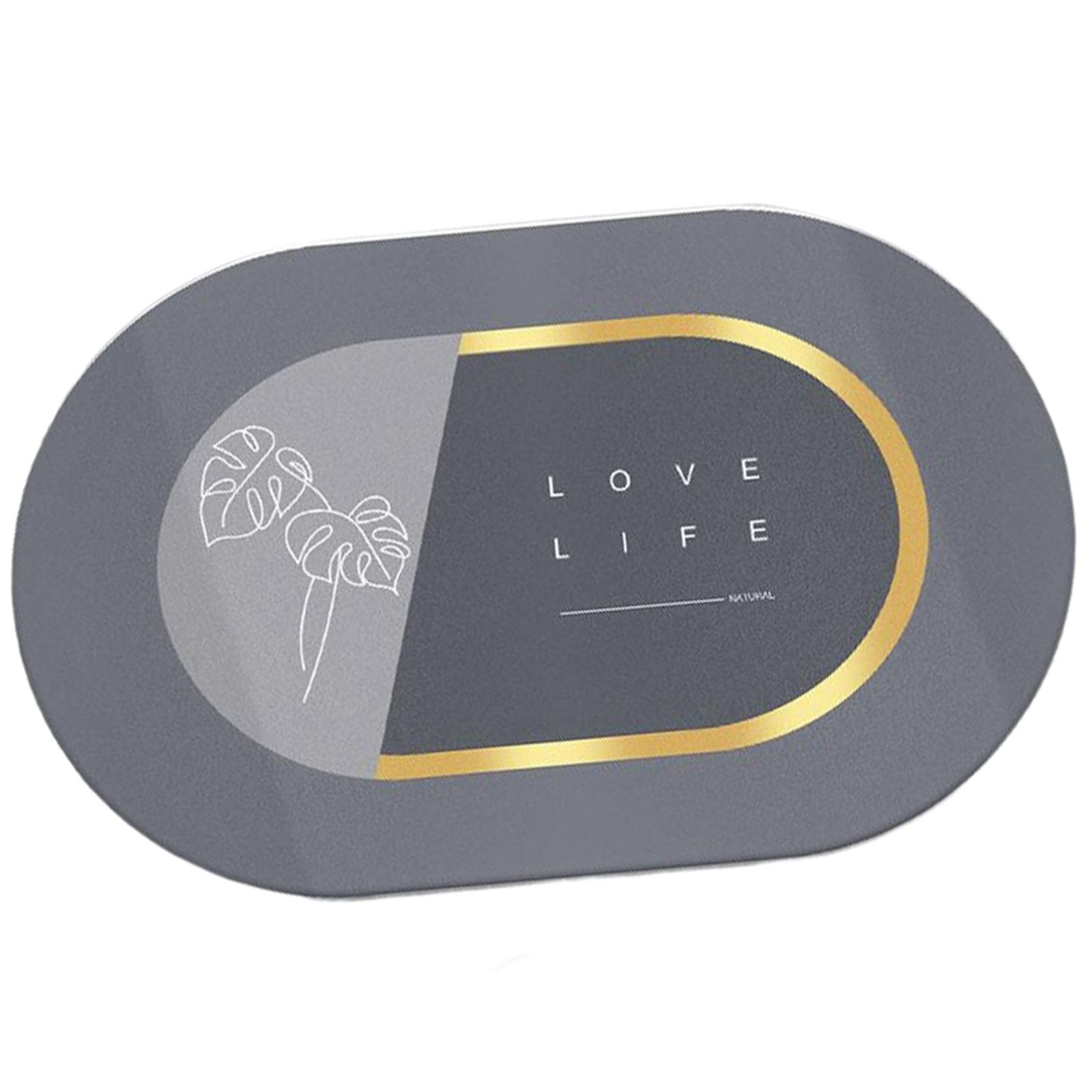 Bothyi - Alfombra De Ducha De 60X40 Cm, Alfombra Con Respaldo De Goma, Secado Rápido, Suave Para Entrada, Cocina, Vida Amorosa