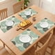 thumbnail image 3 of Juego de manteles individuales de plástico, 6 manteles para decoración de mesa de comedor, interior y exterior, lavables, mantel de cocina, limpiar con paño, floral, 17.7*11.8 pulgadas, 3 of 6
