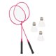 thumbnail image 1 of 2 Raquetas De Bádminton Con 3 Bolas De Nailon Raquetas De Bádminton De Entrenamiento Familiar Rosa, 1 of 5