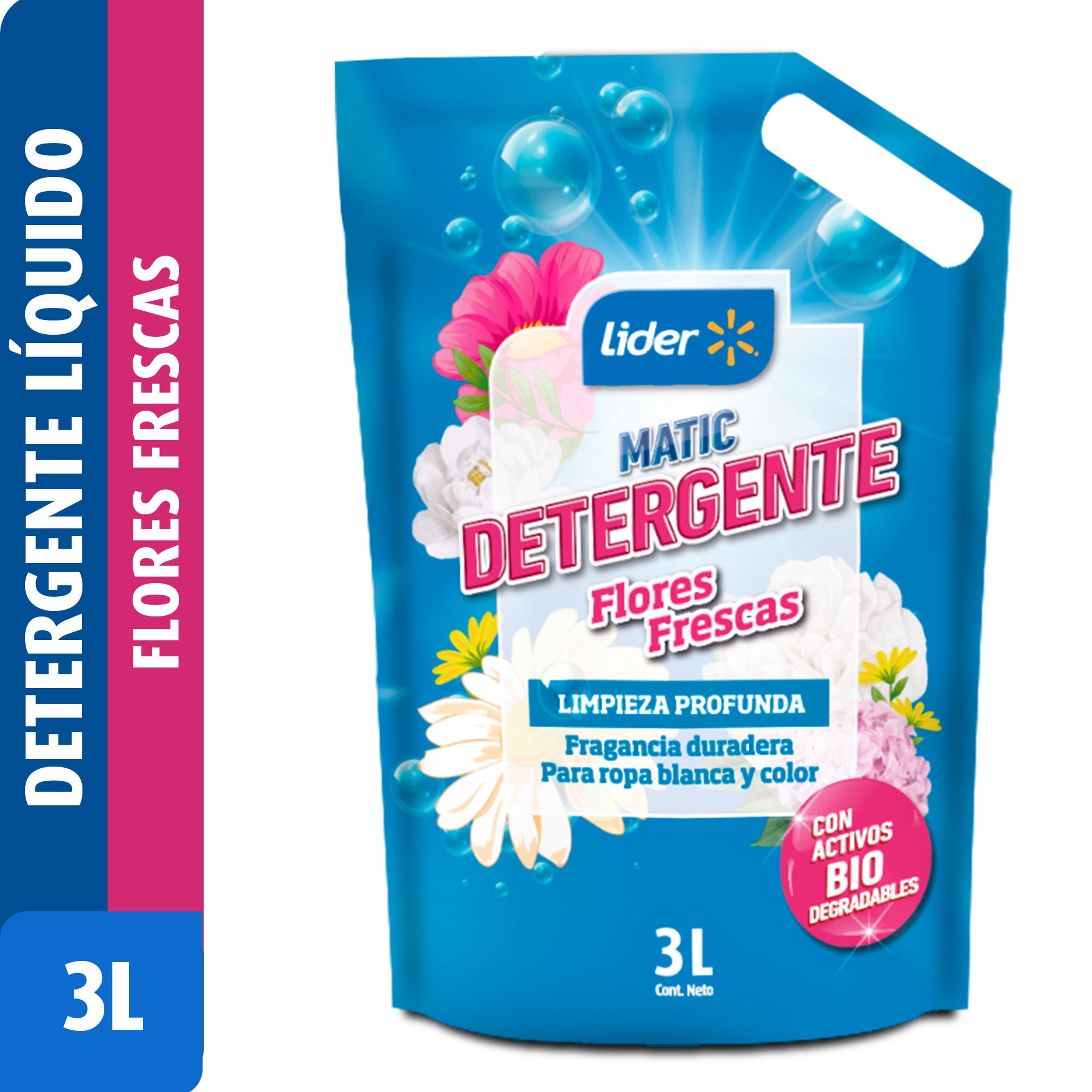 Detergente Líquido Floral Matic Doypack 3 L Lider