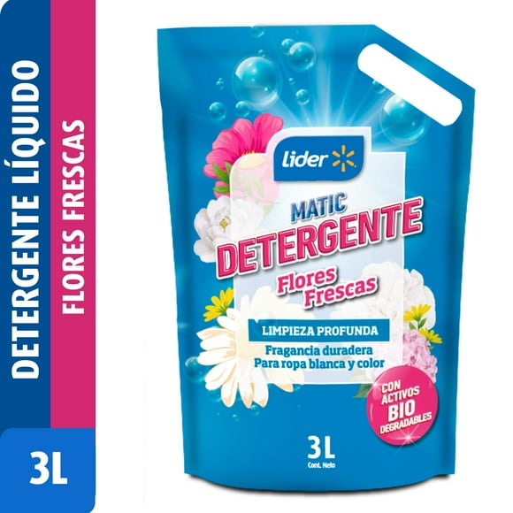 Detergente Líquido Floral Matic Doypack, 3 L