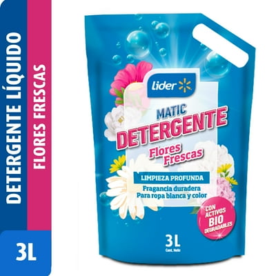 Detergente Líquido Floral Matic Doypack 3 L Lider