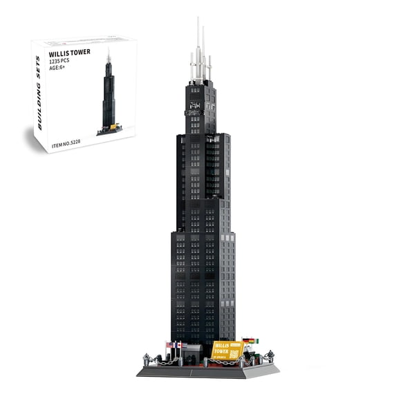 Set De Bloques De Construcción Willis Tower Chicago 1235 Piezas