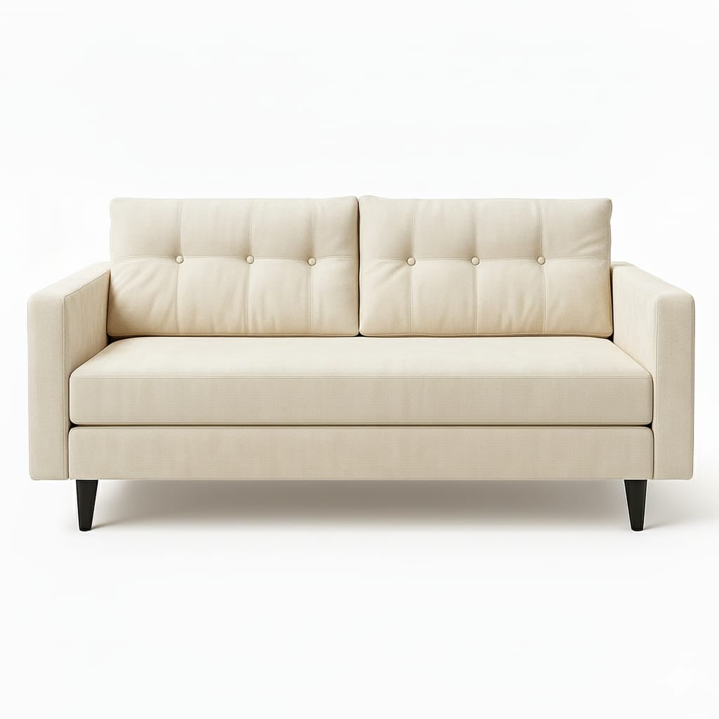 Flobal - Sofá 3 Cuerpos Paris - Color Crudo Repelente A Líquidos