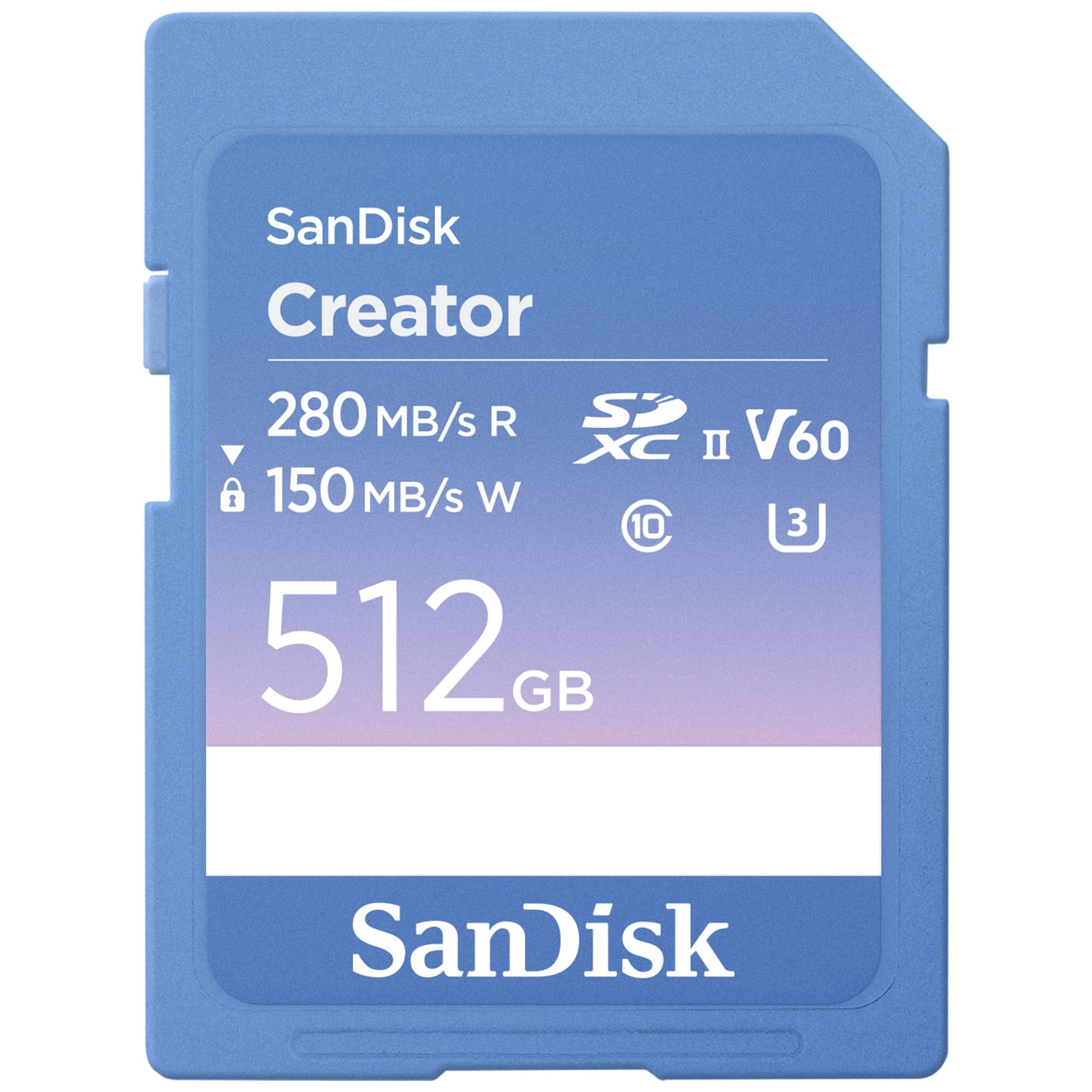 Tarjeta De Memoria Sandisk Creator Sd Uhs-ii 512gb V60