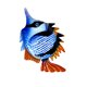 thumbnail image 4 of Peces Pintados A Mano Decoración De Pared Escultura De Peces Tropicales Para Decoraciones Azul, 4 of 5