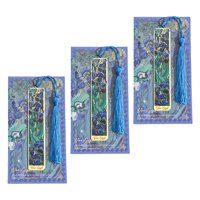 Bothyi - 3 Marcadores De Flores Marcadores De Libros De Metal Portátiles Para Hombres Mujeres Adolescentes Niños Iris