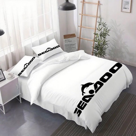 3pcs Sea-Doo Jet Themed Duvet Cover Set - This Set Includes a Duvet Cover And Pillowcases s Bedding