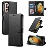Funda Para Foxdock Samsung Galaxy S21– Cuero Premium, 3 Ranuras Para Tarjetas, Protección Contra Impactos