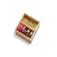 2 Cajas Apilables Bambu Natural Hbt Tamaño Xs 14X7X5 Cm