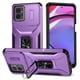 thumbnail image 1 of Funda Armada para Motorola Moto G Power 2023 con Tapa Deslizante y Soporte Magnético Giratorio Morado, 1 of 5