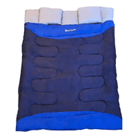 Genérico - Saco De Dormir Dos Plazas Doble Wild Travel -5º +15º 3600G Azul