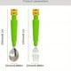 thumbnail image 2 of 1pc 304 Stainless Steel Kids Fork Spoon Set Cartoon Long Handle Fork Spoon Cute Silicone Kitchen Dining Children's Day Gift Christmas Gift, 2 of 5