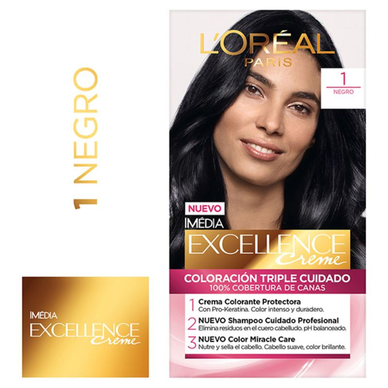 Coloración Cabello Excellence Creme 1 Negro