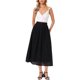 thumbnail image 2 of INSPIRE CHIC Faldas Boho de Verano para Mujeres Regreso a Clases de Cintura Alta Línea A Fluidas con Ojal Maxi Faldas M Negro, 2 of 6