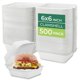 thumbnail image 1 of Recipientes Clamshell para alimentos Freshware, 6 x 6 unidades, 500 unidades, con tapas, 1 of 4