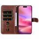 thumbnail image 3 of Funda tipo cartera para iPhone 16 con bolsillo con cremallera y ranuras para tarjetas – Función de soporte Marrón, 3 of 6