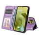 thumbnail image 5 of Funda tipo cartera FOXDOCK para Motorola Moto G86 , diseño girasol en relieve, cuero PU, cierre magnético, soporte y tarjetero, 5 of 5