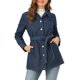 thumbnail image 1 of INSPIRE CHIC Chaquetas de Jean para Mujer de Regreso a Clases Mangas Largas Cintura con Lazo Abotonada Casual Chaqueta de Mezclilla XL Azul Oscuro, 1 of 8
