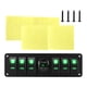 thumbnail image 2 of Panel De Interruptores Basculantes De 6 Posiciones, Precableado, 12 V, Encendido Y Apagado, Para SUV, ATV, Automóviles, Color Verde, 2 of 5