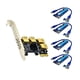 thumbnail image 4 of Tarjeta Adaptadora PCI-E 1x A 4 Puertos Accesorio Duradero Portátil Para Windows 10 7 Negro, 4 of 5