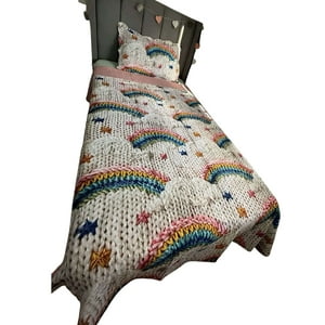 Teng Fei - Cubrecama Quilt De Verano Niña Niño Infantil Arcoiris