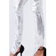 thumbnail image 3 of Conjunto de Top Corto de Manga Larga con Hombros Descubiertos y Leggings Ajustados de Cintura Alta con Estampado de Escamas Pequeñas Metalizadas L, 3 of 10