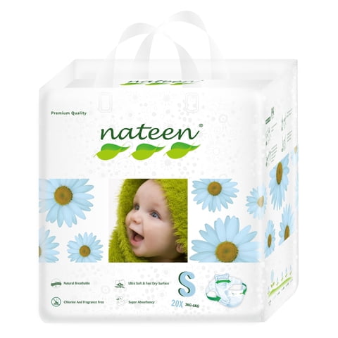 Nateen - Pañal Ecológico Premium S - 20 Unidades