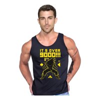 Persodesign - Polera Diseño Is Over 9000 Anime Manga Musculosa Tank Gym Talla 2Xl Negro Hombre