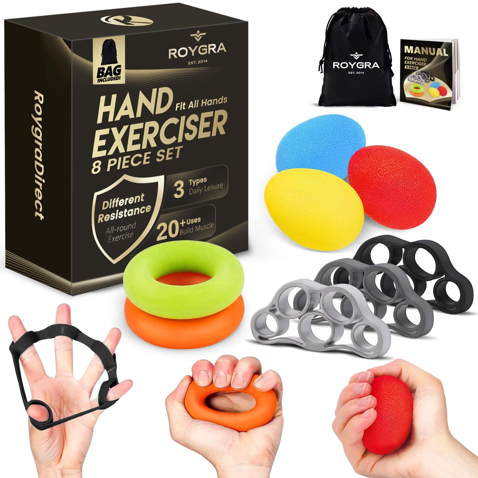 Hand Grip Strengthener Roygra: Múltiples Niveles De Resistencia