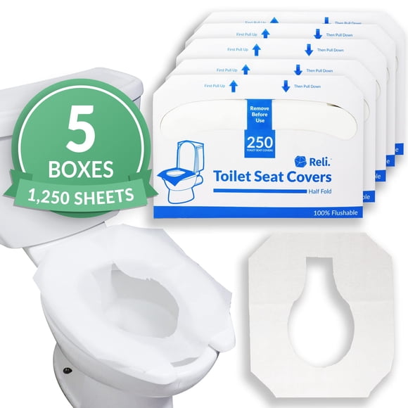 Fundas Para Asientos De Inodoro 1250 Piezas Desechables De 14 X 16 Cm