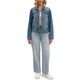 thumbnail image 2 of Chaqueta de Jean para Mujer INSPIRE CHIC Cuello Abierto Manga Larga Lavada con Botones Casual S Gris Azul, 2 of 6