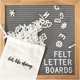 thumbnail image 1 of Pizarra de fieltro Felt Like Sharing de 25 x 25 cm con 300 letras, 1 of 8
