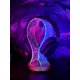 thumbnail image 1 of Soporte para auriculares YuanDian de madera de nogal con luz nocturna LED, 1 of 7