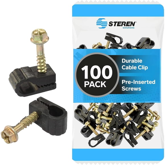 Clips para cables Steren 200963BK de 0,27 pulgadas