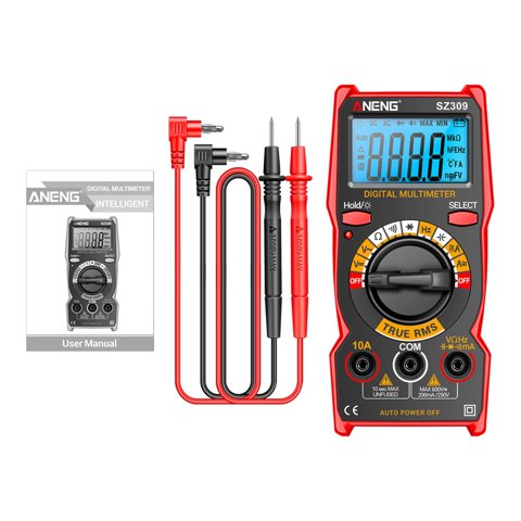 Magideal - Multímetro Digital, Herramienta De Medición Estable Portátil, Comprobadores Múltiples De Mano, Medidor De Voltaje Para Fusibles, Solución De Problemas