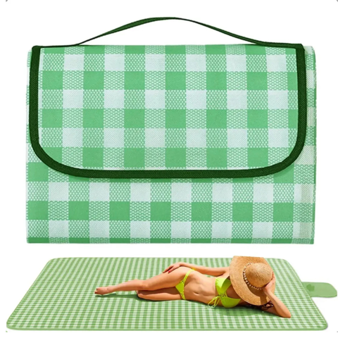 Genérico - Alfombra Manta Para Picnic Camping O Playa Impermeable 2Mts Verde