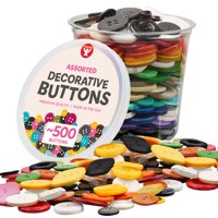 Craft Buttons Hygloss 500, Contenedor De 1 Libra, Varios Colores