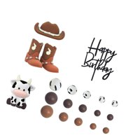 Magideal - Adornos Para Tartas Con Botas De Sombrero De Vaquero, Accesorios Fáciles De Usar, Manualidades Artísticas, Adornos De Moda, Decoraciones Para Tartas Marrón