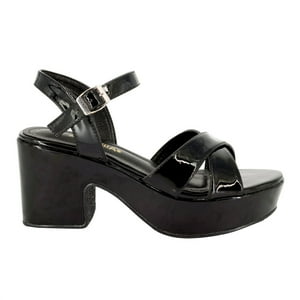 Sandalia De Vestir Savoia Negro Charol Alquimia