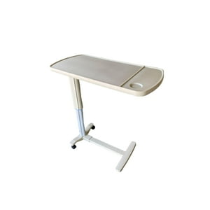 Glomed - Mesa Con Ruedas Para Cama Clínica Delux Abs 90X45Cm Blanco Borrar