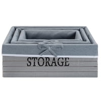 Vgo - Set De 3 Canastos Rectangulares Madera Can192428 Gr1