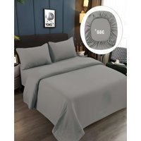 Genérico - Juego De Sabanas 500 Hilos 2 Plazas Gris