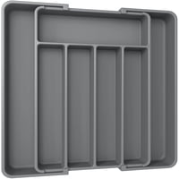Organizador De Cajones De Cocina Aujen, Utensilio Expandible, Color Gris